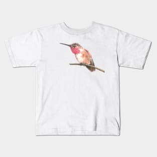 Hummingbird watercolor Kids T-Shirt